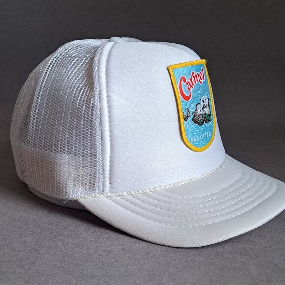 VINTAGE Carmel Sea Otter Patch USED Hat (White, Snapback, California) - Picture 6 of 8